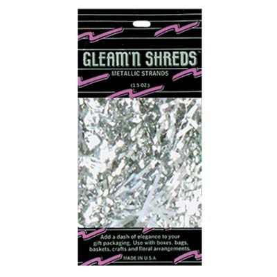 Silver Gleam N Shreds Metallic Strands 1.5oz (Pack)