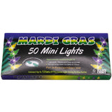 Purple, Green and Gold Mini Mardi Gras String of 50 Lights 11' (Each)