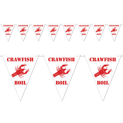 Crawfish Boil Pennant Banner 11" x 12' (Each)