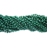 33" Round Metallic Dark Green Mardi Gras Beads (6 Dozen - 72 Necklaces)