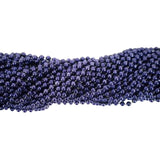 33" Round Metallic Dark Blue Mardi Gras Beads - 6 Dozen (72 Necklaces)