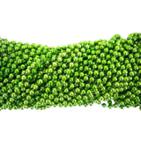 33" Round Metallic Lime Green Mardi Gras Beads (6 Dozen - 72 Necklaces)