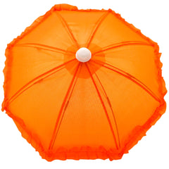 Orange Umbrella with Ruffle  5" (Each)