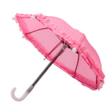 Light Pink Umbrella with Ruffle  5" (Each)