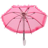 Light Pink Umbrella with Ruffle  5" (Each)