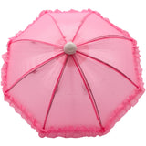 Light Pink Umbrella with Ruffle  5" (Each)