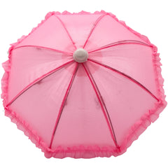 Light Pink Umbrella with Ruffle  5" (Each)