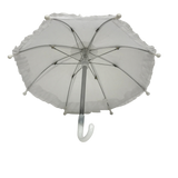 White Umbrella with Ruffle 5" (Each)