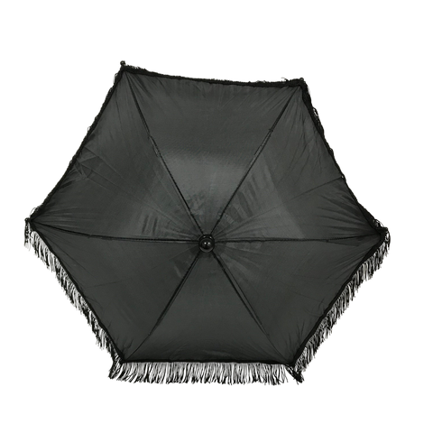 Black Umbrella with Fringe 14.5" (Each)