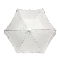 White Umbrella with Fringe 14.5" (Each)