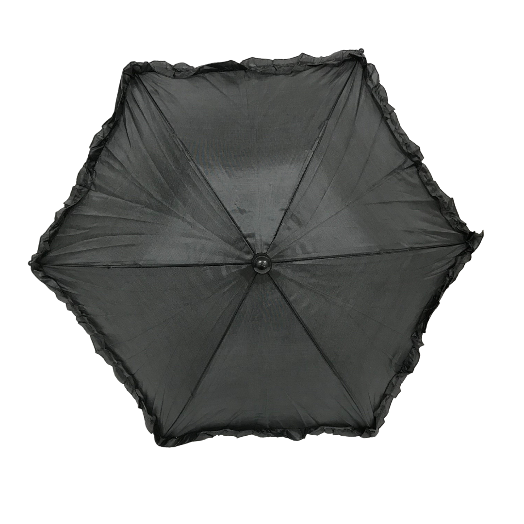 Black Umbrella with Ruffle 14.5 Black Umbrella with Ruffle 14.5
