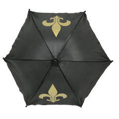 Black Umbrella with Metallic Gold Fleur De Lis 14.5" (Each)