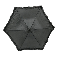 Black Umbrella with Ruffle 14.5" (Each)