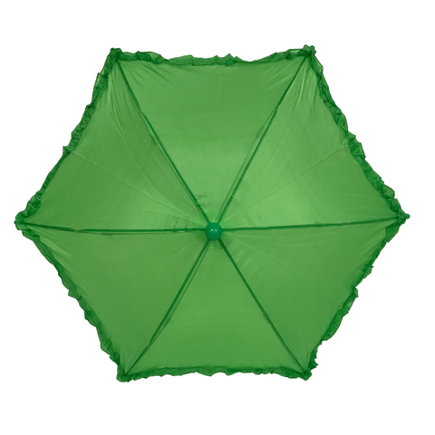 Green Umbrella with Ruffle 14.5" (Each)