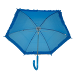 Light Blue Umbrella with Ruffle 14.5" (Each)