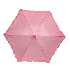 Light Pink Umbrella with Ruffle 14.5" (Each)
