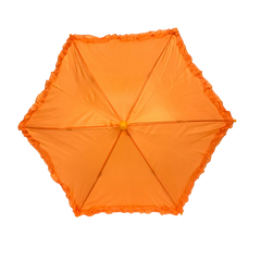 Orange Umbrella with Ruffle 14.5" (Each)