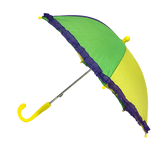 Purple, Green and Gold Umbrella with Purple Ruffle 14.5" (Each)