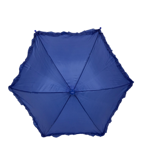 Royal Blue Umbrella with Ruffle 14.5" (Each)