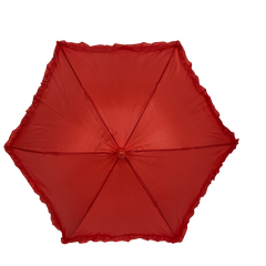 Red Umbrella with Red Ruffle 14.5" (Each)