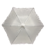 White Umbrella with Ruffle 14.5" (Each)