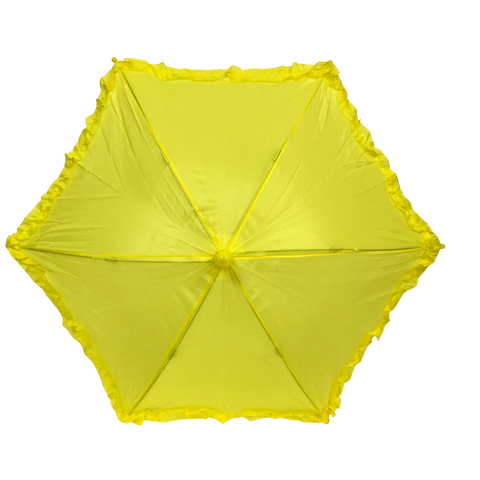 Yellow Umbrella with Ruffle 14.5" (Each)