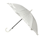 White Umbrella with Ruffle 17.75" (Each)