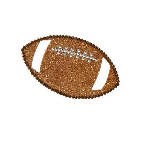 Football Jewelry Glitter Sticker 2.5" x 1.5" (Each)