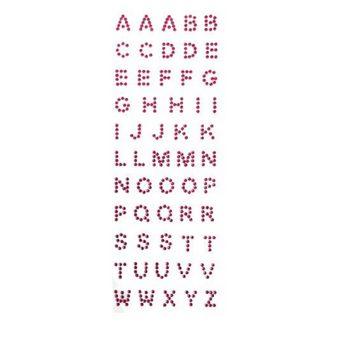 Hot Pink Crystals Alphabet Letter (Each)