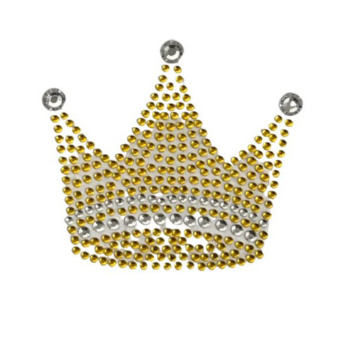 Gold Crown Glitter Sticker (Each)