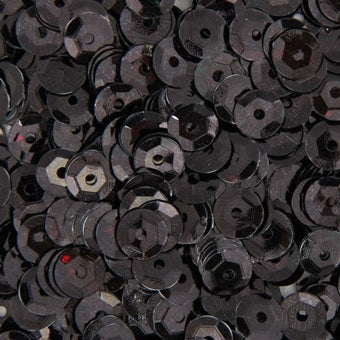 6mm Cup Sequins - Black (Pack)