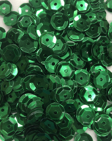 8mm Cup Sequins - Green (Pack)