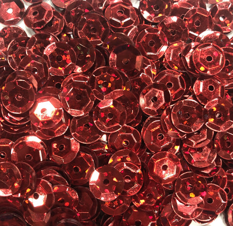 8mm Cup Sequins - Red Spotlight (Pack)