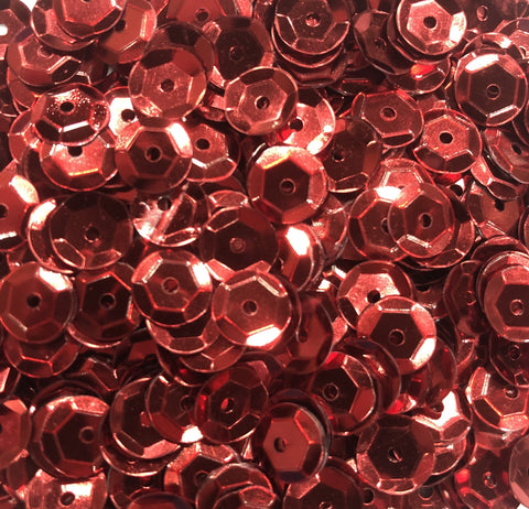 8mm Cup Sequins - Red (Pack)