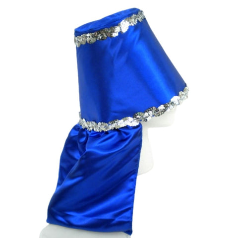 Blue Costume Hat with Silver Sequin Trim (Each)