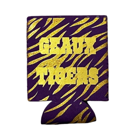 Geaux Tigers Glittered Coozie (Each)