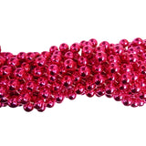 48" 14mm Round Metallic Hot Pink Mardi Gras Beads