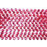 48" 8mm Cut Metallic Hot Pink Mardi Gras Beads
