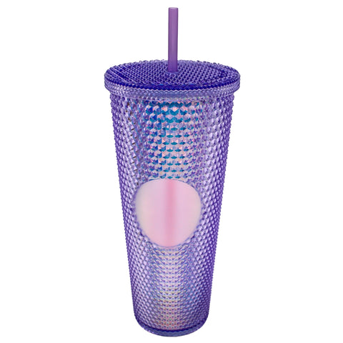 Studded Holographic 710ml Double Wall Plastic Tumbler (Each)