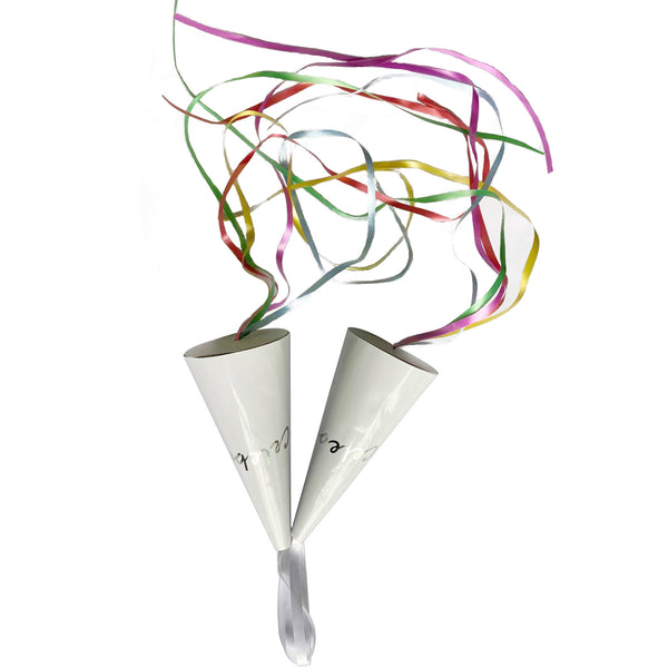 Rainbow Ice Cream Cone Streamer Shakers (Each) – Mardi Gras Spot