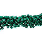 60" 18mm Round Metallic Green Mardi Gras Beads