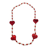 42" Red Heart with Pearl Necklace (Each)