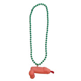 36" 10mm Glow in the Dark Penis on Assorted Purple, Green and Gold Necklace (Each)