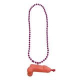 36" 10mm Glow in the Dark Penis on Assorted Purple, Green and Gold Necklace (Each)