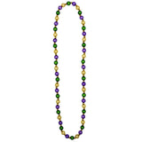 40" Acrylic Purple, Green and Gold Melon Bead Necklace (Each)