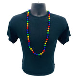 38" Acrylic Rainbow 12mm Bead Necklace (Each)