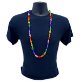 38" Acrylic Rainbow Infiniti Stone Bead Necklace (Each)