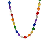 38" Acrylic Rainbow Infiniti Stone Bead Necklace (Each)