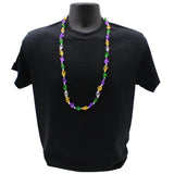38" Acrylic Purple, Green and Gold Infiniti Stone Bead Necklace (Each)