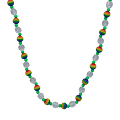 40" 12MM Rainbow & Facet Beads Necklace (Each)